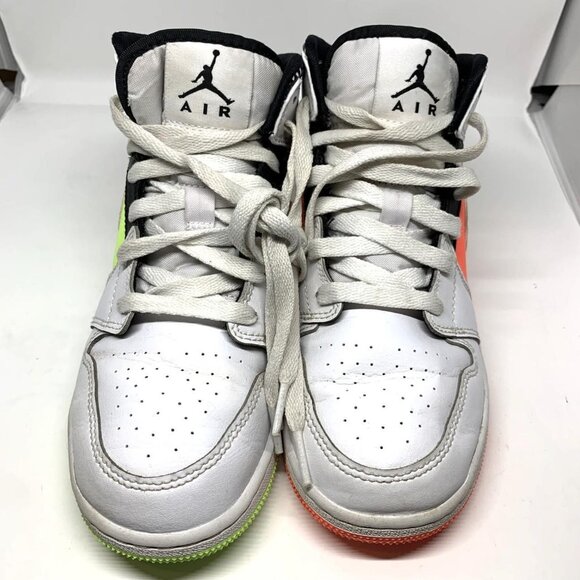 Nike Air Jordan 1 Mid GS 'Notebook' 554725-870 Youth Size 4Y - Picture 3 of 5